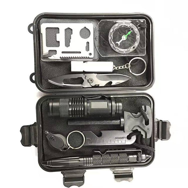Wholesale Outdoor Survival Kit Set Camping Accessories Wilderness Survival Gear Tool Hiking Emergency Survival Toolkit Set