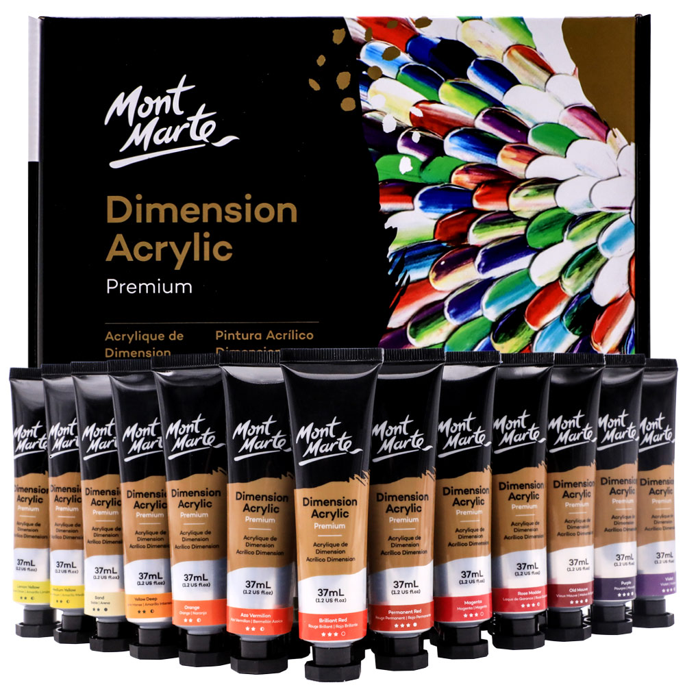 Mont Marte 3d acrylic paint Dimension Acrylic Paint Set 36pce x 37ml