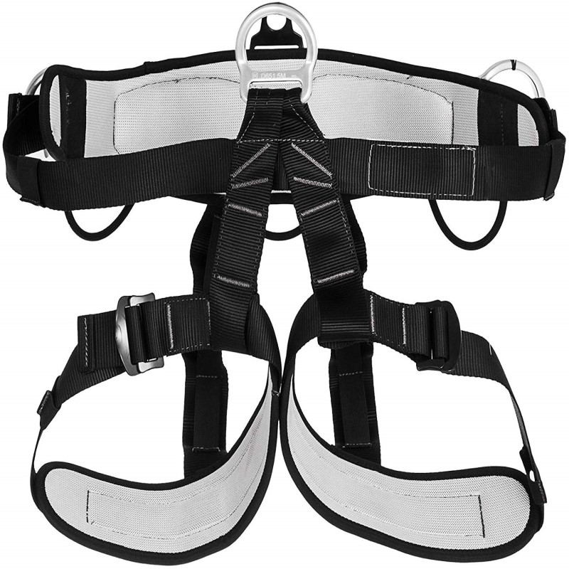 Heavy duty outdoor rock climbing half body safety harness for fall protection