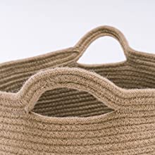 Catalpa Yao Extro Large Woven Jute Rope Laundry Basket  99L  Tall Modern Hamper Organization