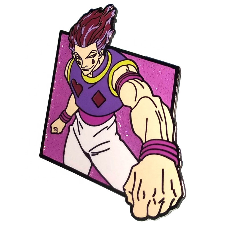 Custom Hxh Hisoka Zinc Alloy Hard Enamel Anime Pin Badges
