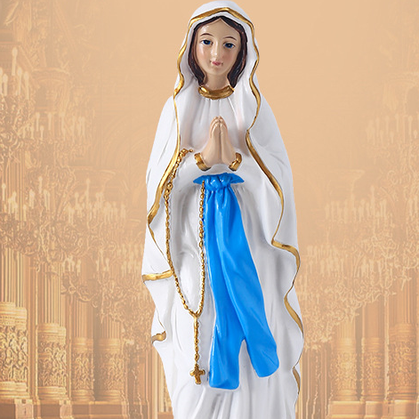 European style guaranteed quality resin art and crafts with religious statues catholic of white marble virgin mary statue