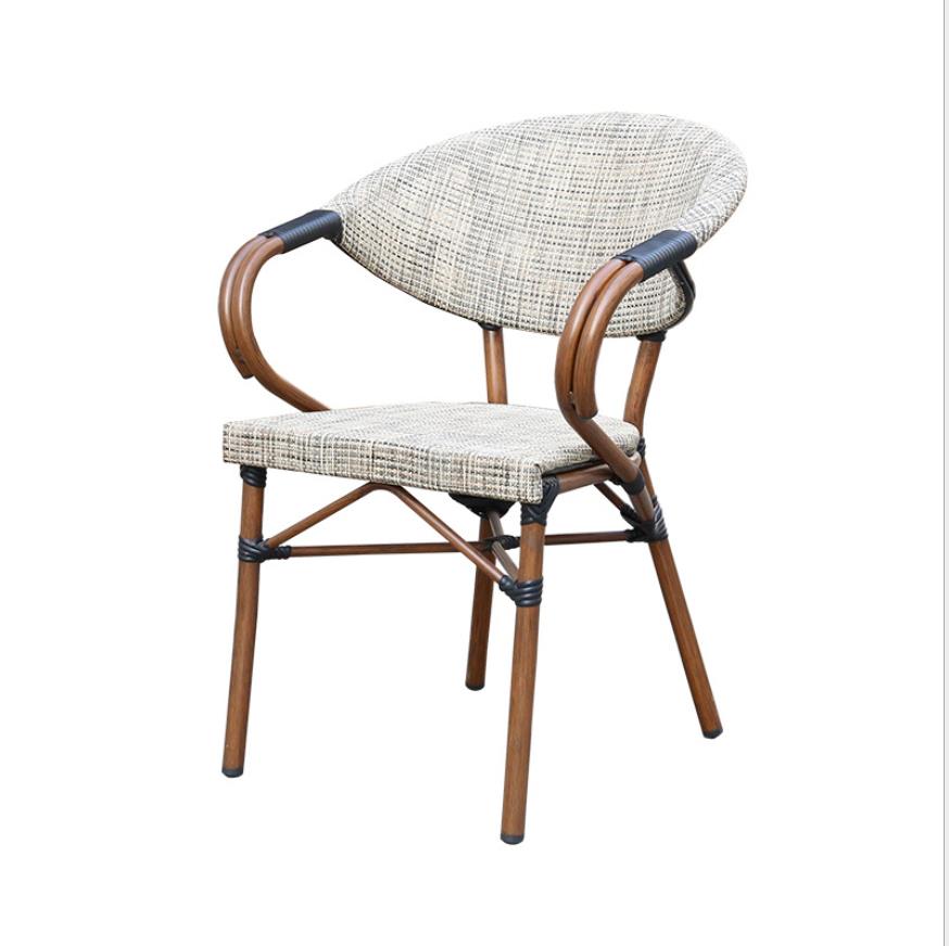 Уличное металлическое кресло Silla de jardin Teslin, обеденное кресло, металлические плетеные стулья из ротанга