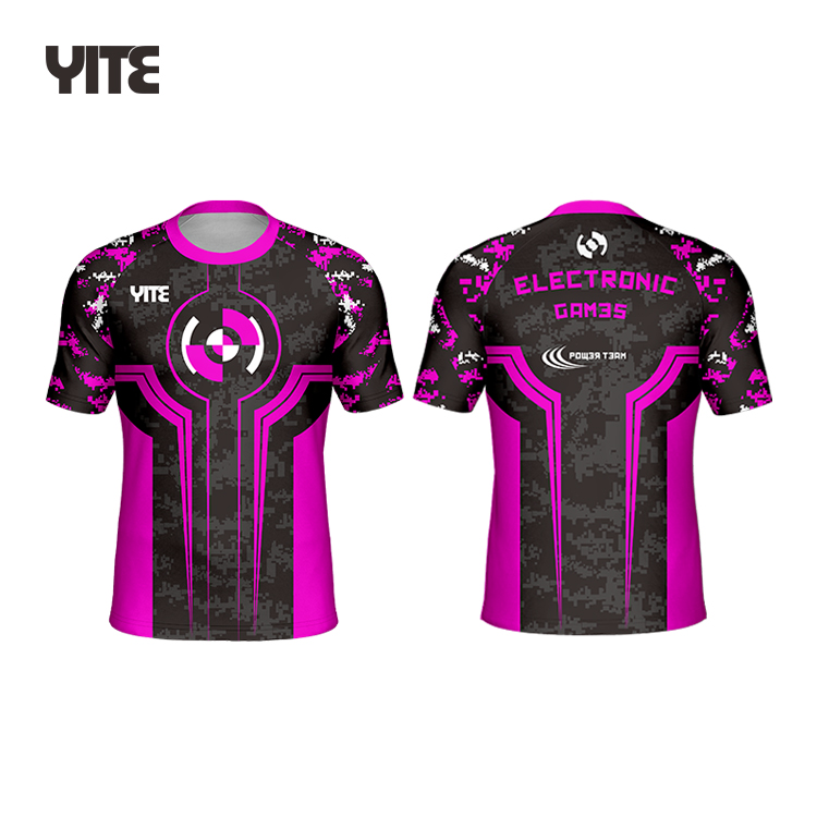 Gaming T-shirt Design Custom Men E-sports Jerseys Blank Sublimated Print Logo Shirts