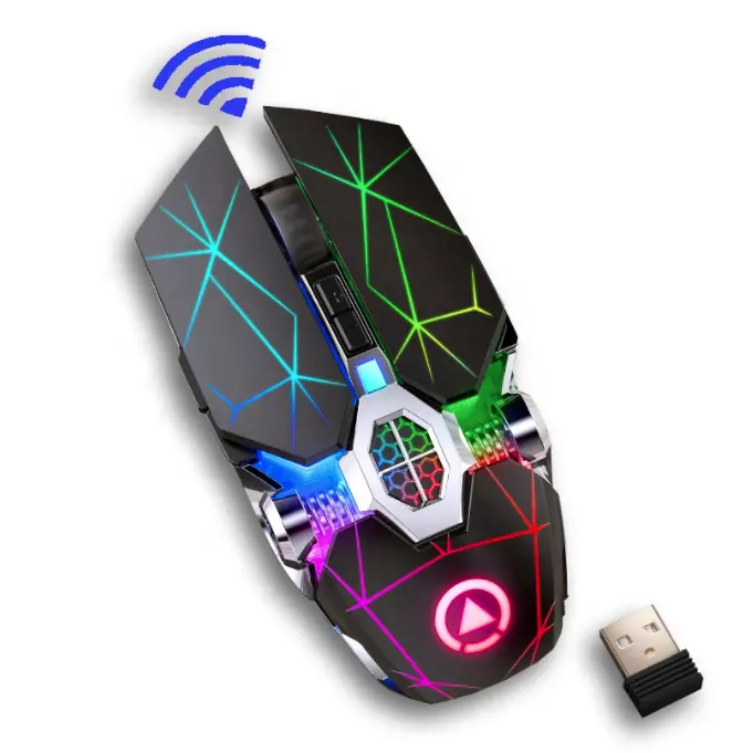 A7 Бесшумная Беспроводная 3200 точек/дюйм со светодиодной подсветкой USB оптическая Эргономическая мышь PC Gamer компьютерная мышь для ноутбука игры мыши