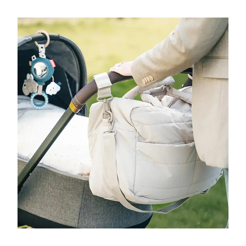 Custom Portable Puffer Tote Bag Diaper Mommy Nappy Bag Organizer Diaper Changing Stroller Storage Organizer Baby Diaper Bags