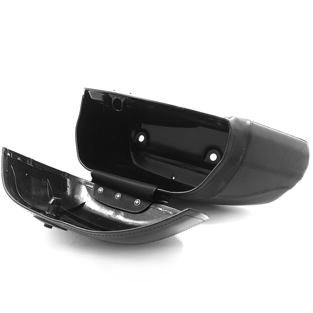 Черная универсальная жесткая седельная сумка для мотоцикла Honda Suzuki Kawasaki Harley Yamaha Виктори
