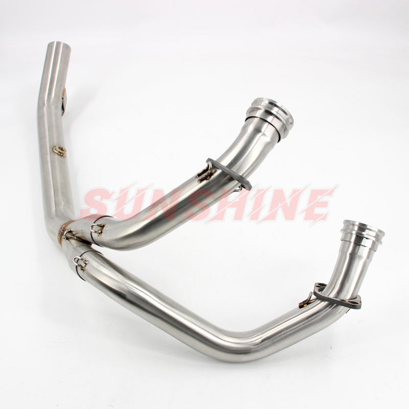 For HONDA CRF1000L ADV Motorcycle Exhaust Front Pipe Motorcross Slip on Modified Pitbike Stainless Steel Connect Tube 2016-2019