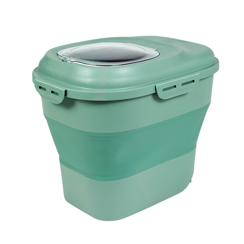 Kimpets Pets Supplies Grain Storage Big Space Foldable Barrel Eco-friendly PP Storage Bucket