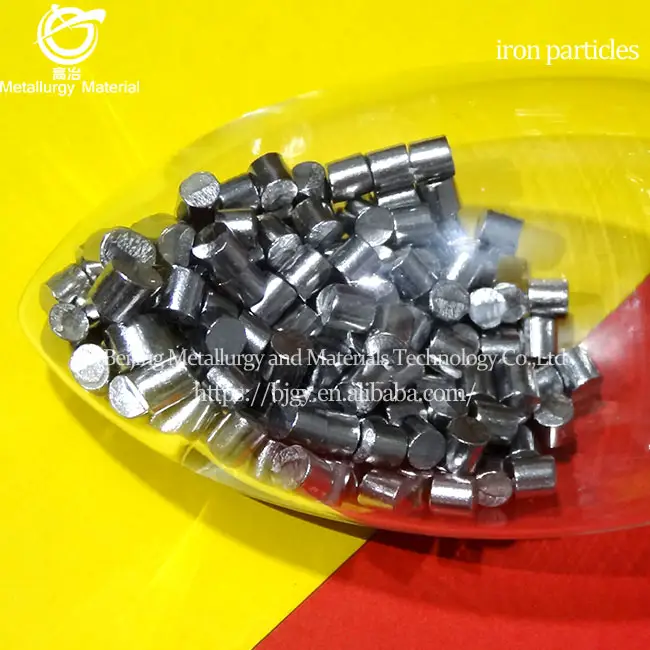 Iron particles 99.5% high purity iron particles 3 * 6mm metal iron particles iron particles in stock