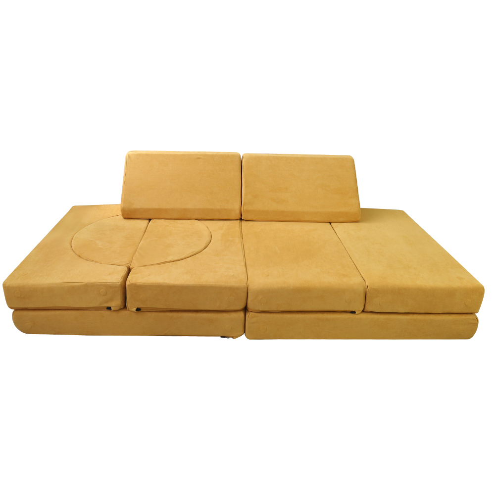 New Design Kids Play Sofa Couch Modern Couch pillows Bedroom Foam Fold Out Sofa With Suede Cover