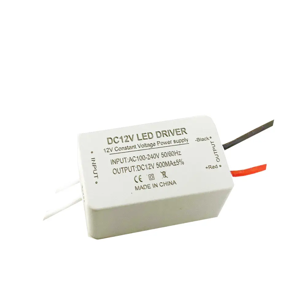 AC100~265V to DC12V0.5A small size CV power supply for LED lamp automatic machine with shell housing wholesales from manufacture