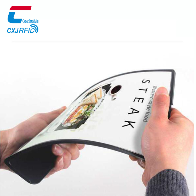 Waterproof Acrylic Contactless NFC Folded Table Menu Tag for Restaurant and Club