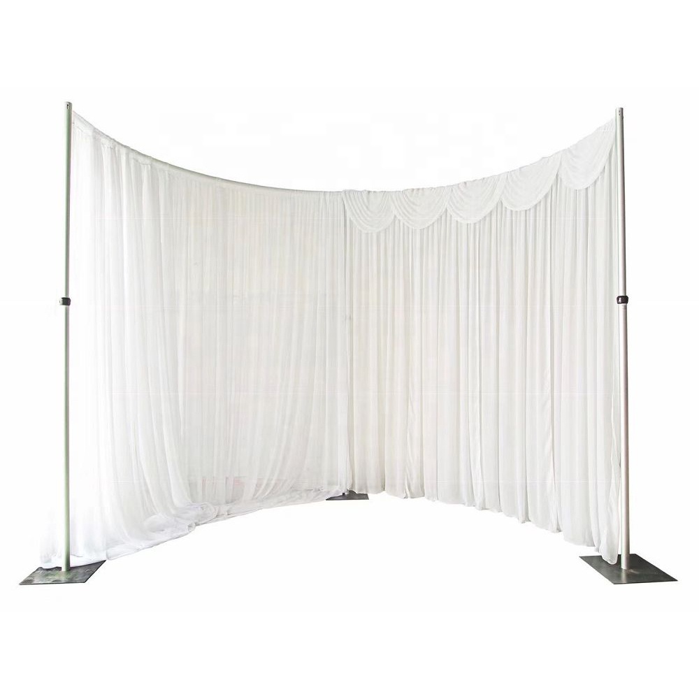 New Arrival Custom Pipe and Drape Sheer Back Drapes For Wedding Event