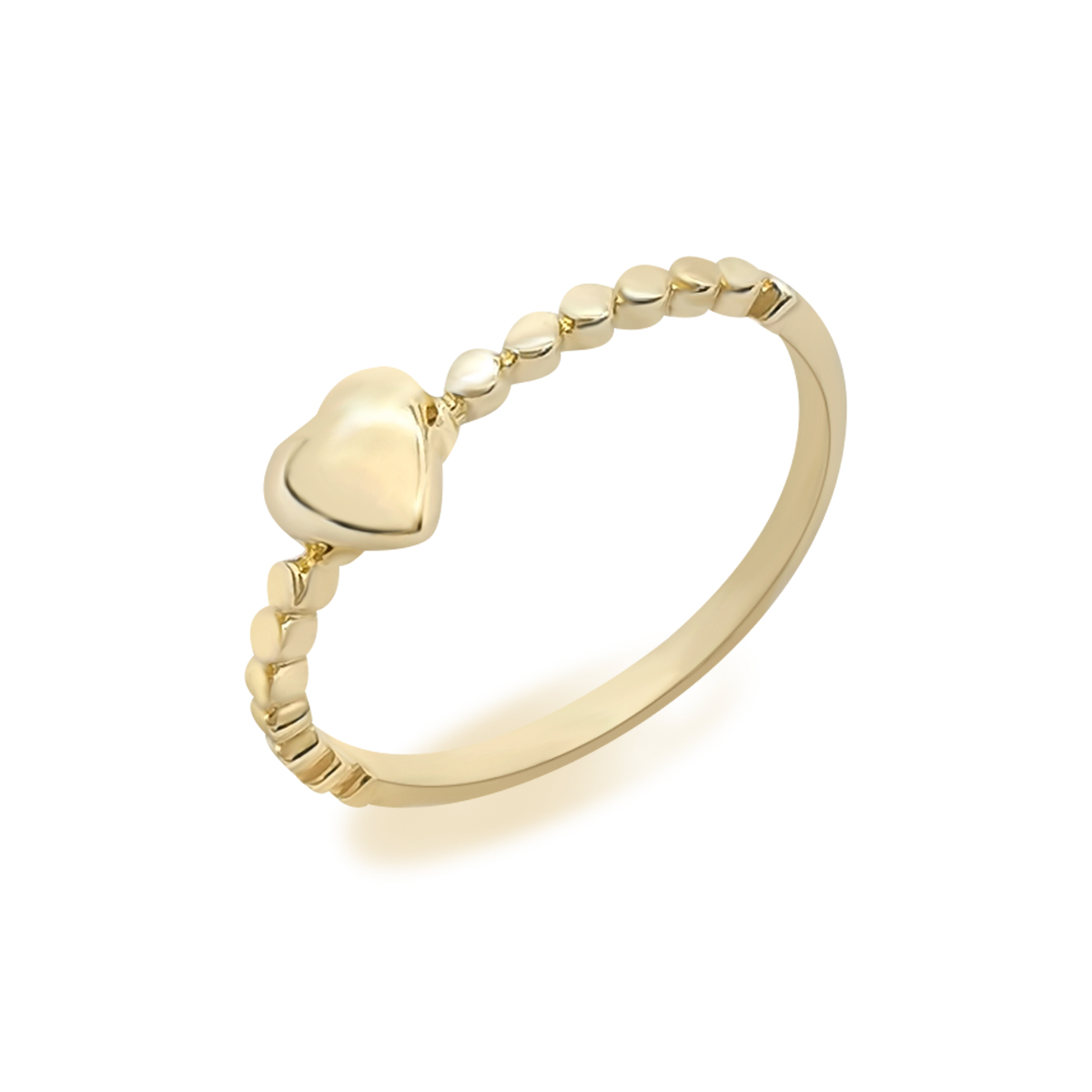Модное тонкое кольцо, дешевое 14K желтое золото, кольцо в форме сердца, простое золото карат, маленькое 14K ТВЕРДОЕ Золотое кольцо в форме сердца, обручальное кольцо, оптовая продажа