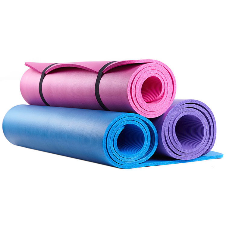 Factory Direct Sale Extra Thick High Density NBR Yoga Mat with Carrying Strap
