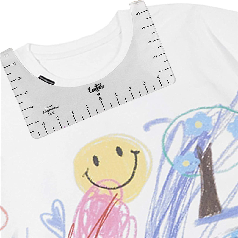 Amazon Hot Sale T-Shirt Alignment Tool Sewing Ruler Guide T-Shirt Vinyl Guide - Sublimation Designs on T-Shirt- Centering Tool