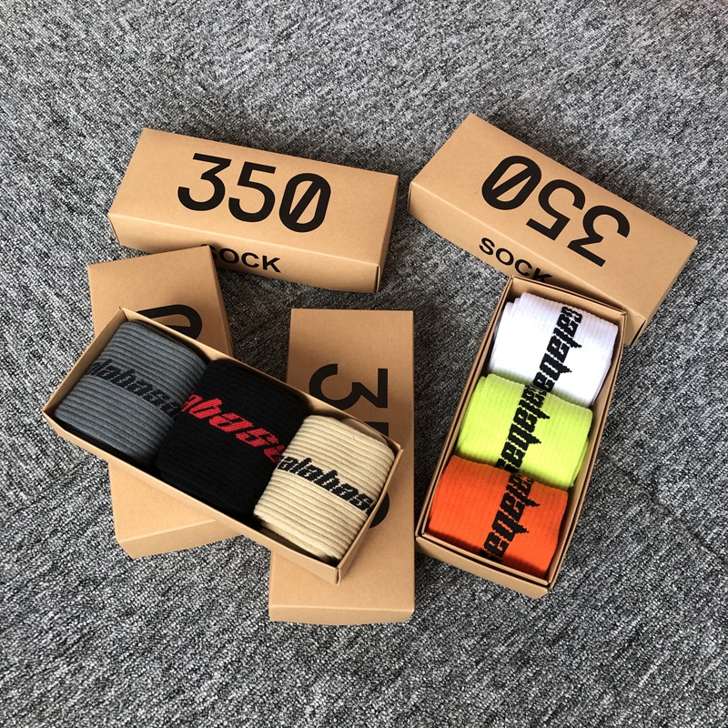 Лидер продаж, бесплатная доставка, модные длинные носки yeezy 500, калабасас Канье, Запад