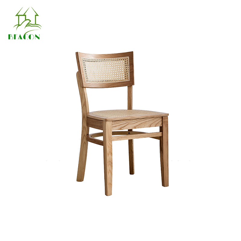 Japanese style rattan simple dining room living room solid wood rattan chair