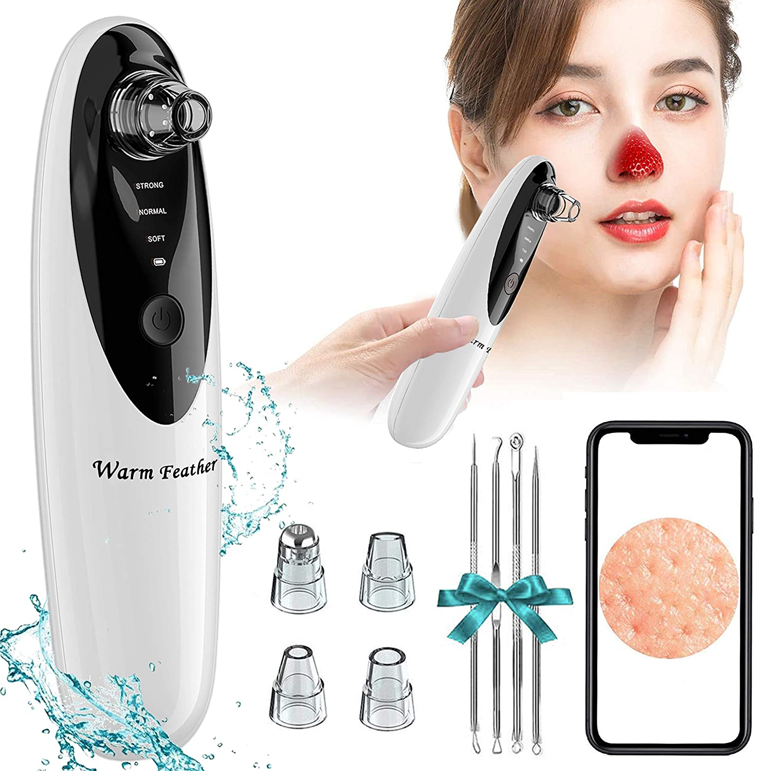 Pore cleaner vacuum suction blackhead remover private label removedor de espinillas electric facial blackhead remover vacuum