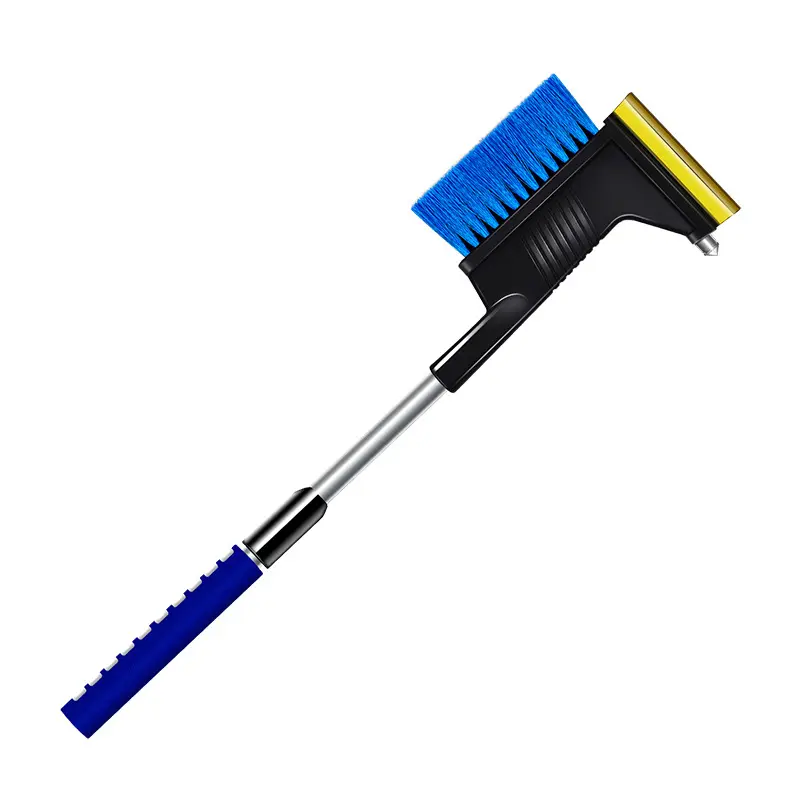 Car Windshield Ice Scraper Glass Snow Brush Extendable Stainless Steel Snow Remover Cleaner Tool With Safety Hammer
