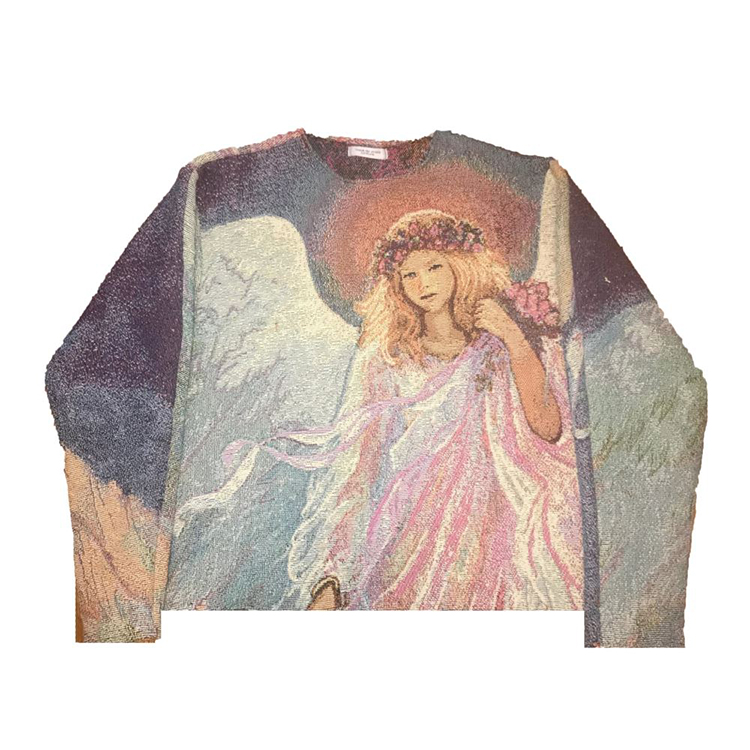 DiZNEW 2021 fashion Plus Size Animal Sweater Blanket Jacquard Tapestry Sweater mens hoodies sweatshirt
