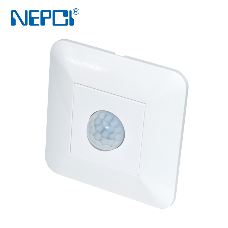 86x86mm wall mount motion detection switch socket XJY-QB-101A-55 automatic microwave radar sensor light switch