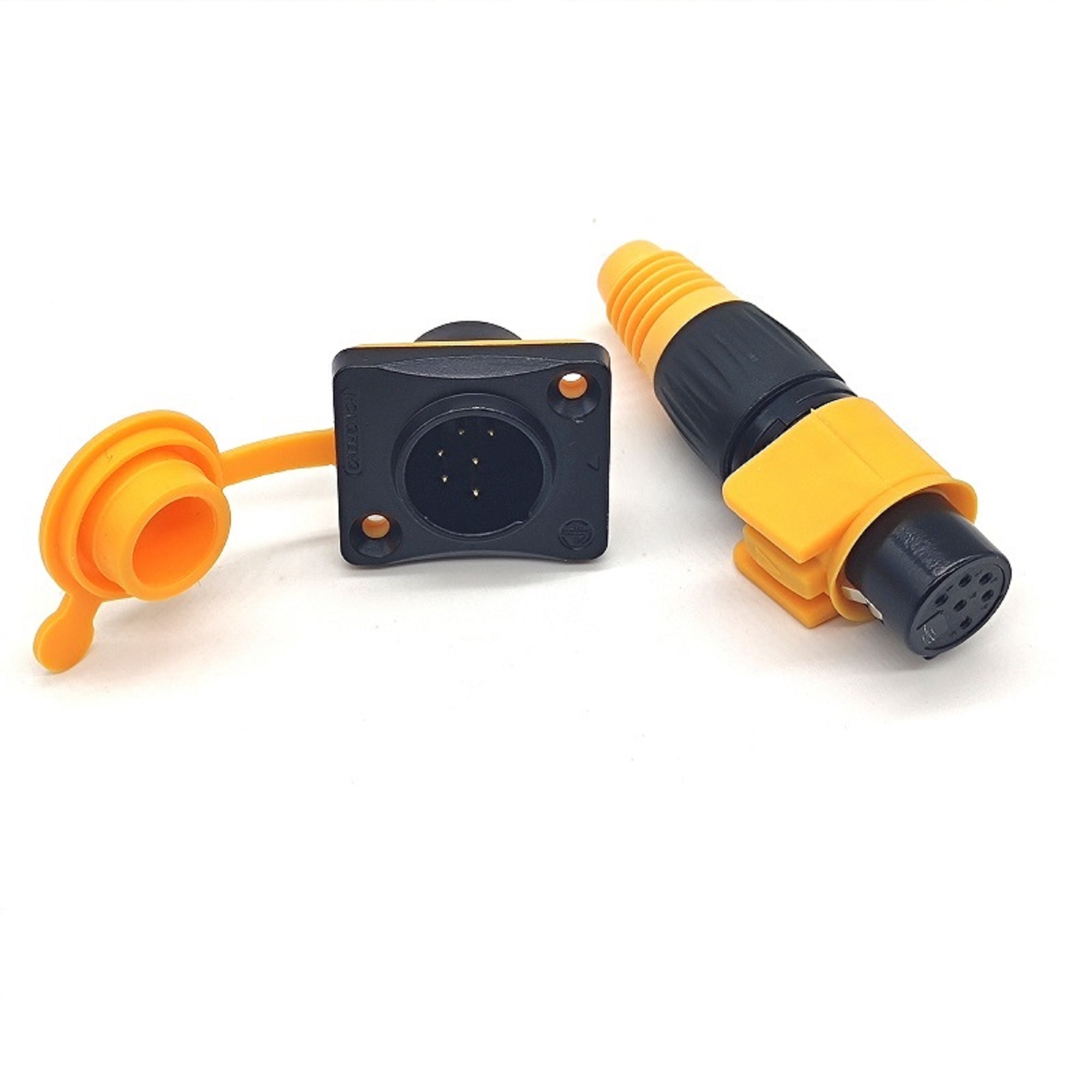 Открытый водонепроницаемый черный IP65 Heavy Duty 6 Pin Cannon разъём XLR