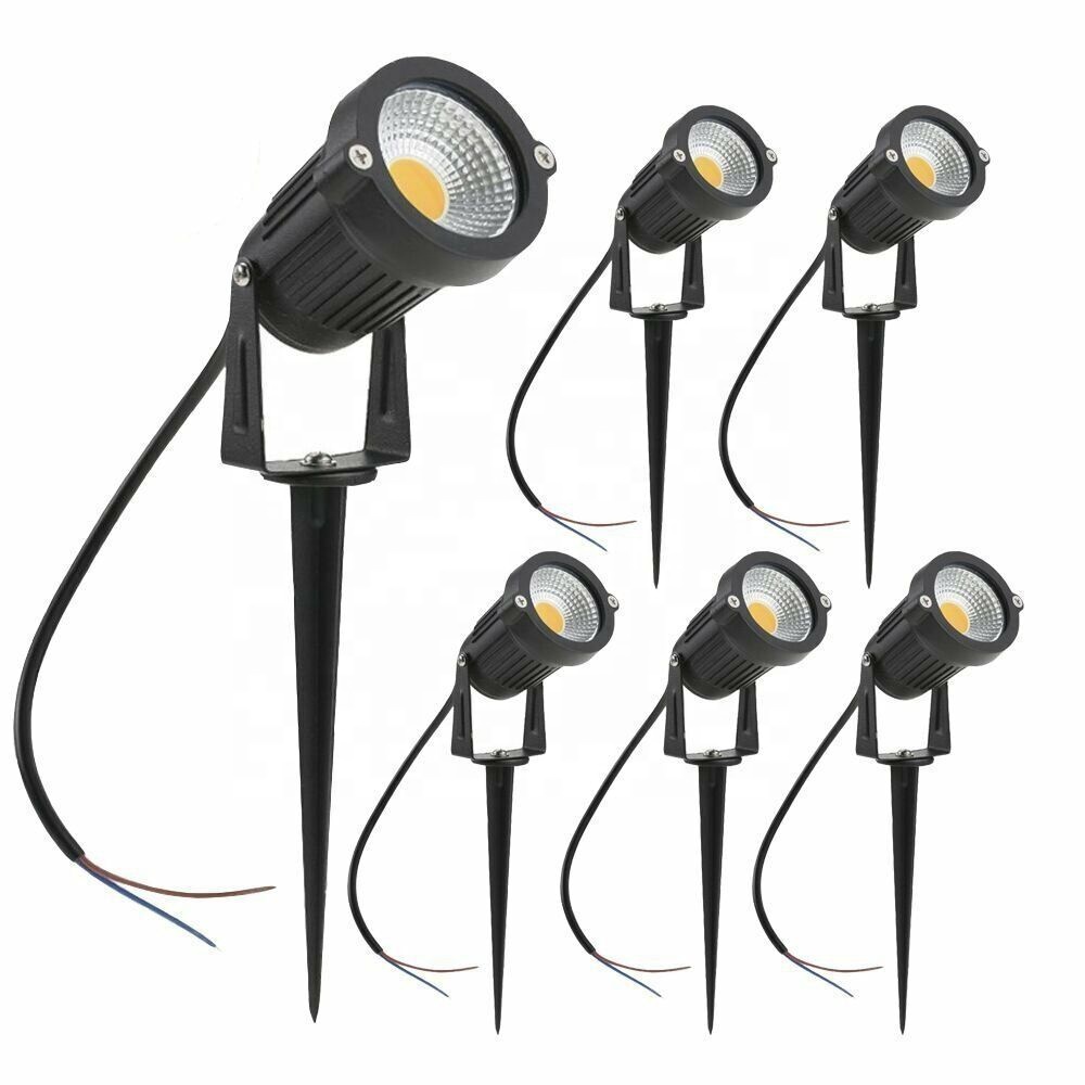 LED COB садовое освещение 3 Вт 5 Вт 7 Вт наружный Спайк Газон лампа Водонепроницаемая светодиодная лампа садовый путь прожектор