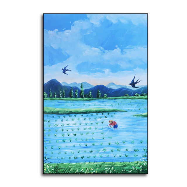 Hot sale 100% Handmade Abstract four seasons colorful Wall Picture Oil Painting