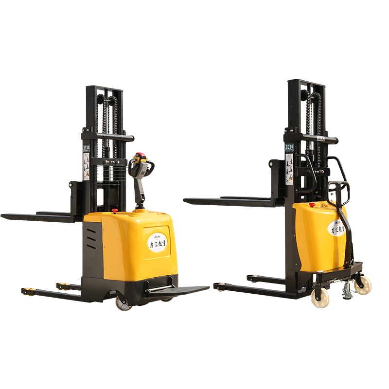Walking Hydraulic lift Self pallet Lifter Small electric stacker Forklift Truck