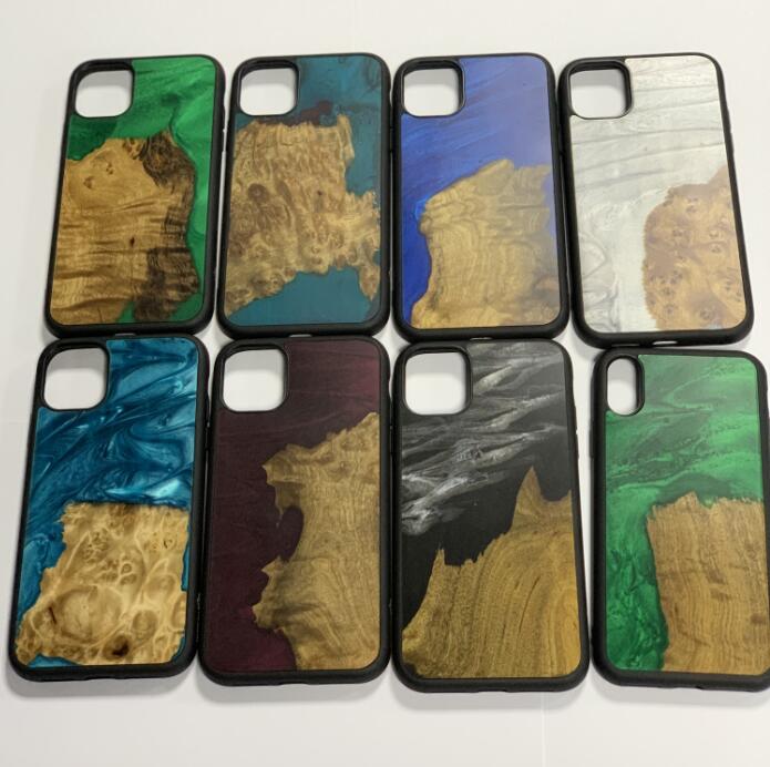 Дерево смолы чехол для iPhone 11 One-of-A-Kind защитный Traveler бампер крышка