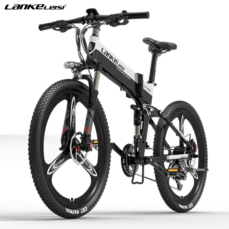 LANKELEISI XT750S 27-горный электрический велосипед 400W48v14.5AH литиевая батарея 26 дюймов складной электрический велосипед