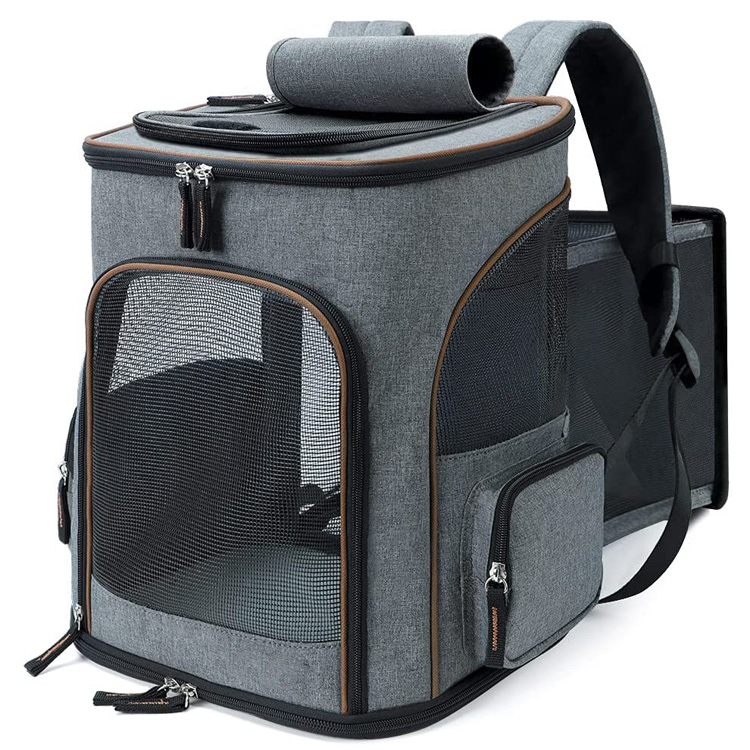Approved large Ergonomic Dog Cat Foldable Pet Carrier Backpack Weekend Dog Travel Bag Carrying Bag