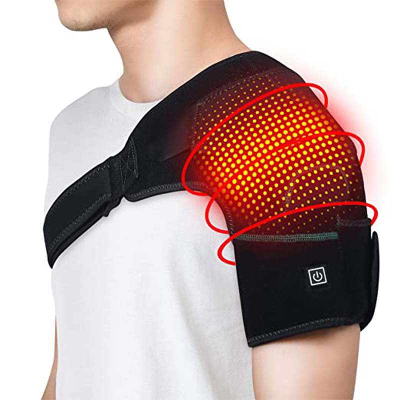 Wrap Brace Wireless Pad Compression Supports Far Infrared Hot Therapy Powered Heated Shoulder