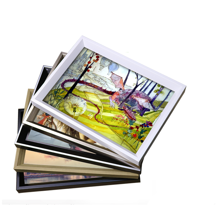 Wholesale Family Portrait Photo Frame Creative Oil Painting Wall Mount Custom Cross Stitch Plastic Photo Frame