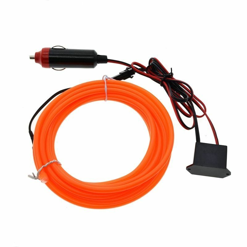 Оптовая продажа 10 видов цветов 12V 3 м 2,3 мм с подсветкой светящиеся неоновый свет el провода для автомобиля