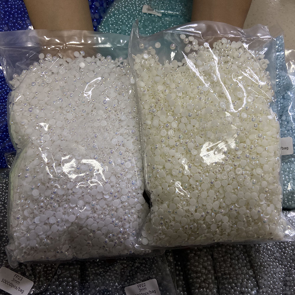 XULIN Заводские продажи, обычный цвет, куполообразный красочный полуплоский Жемчуг ABS оптом