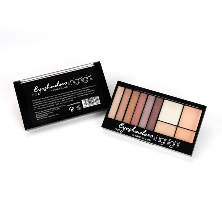 Daily Use Face Palette 10 Colors Makeup Multi Beauty Eyeshadow Blush Highlighter Bronzer customized Powder Private Label