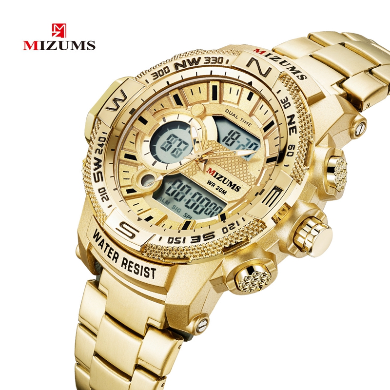 MIZUMS Top Brand 8014 Men Watches Fashion Business Quartz Watch Mens Military Chronograph Wristwatch Clock Relogio Masculino