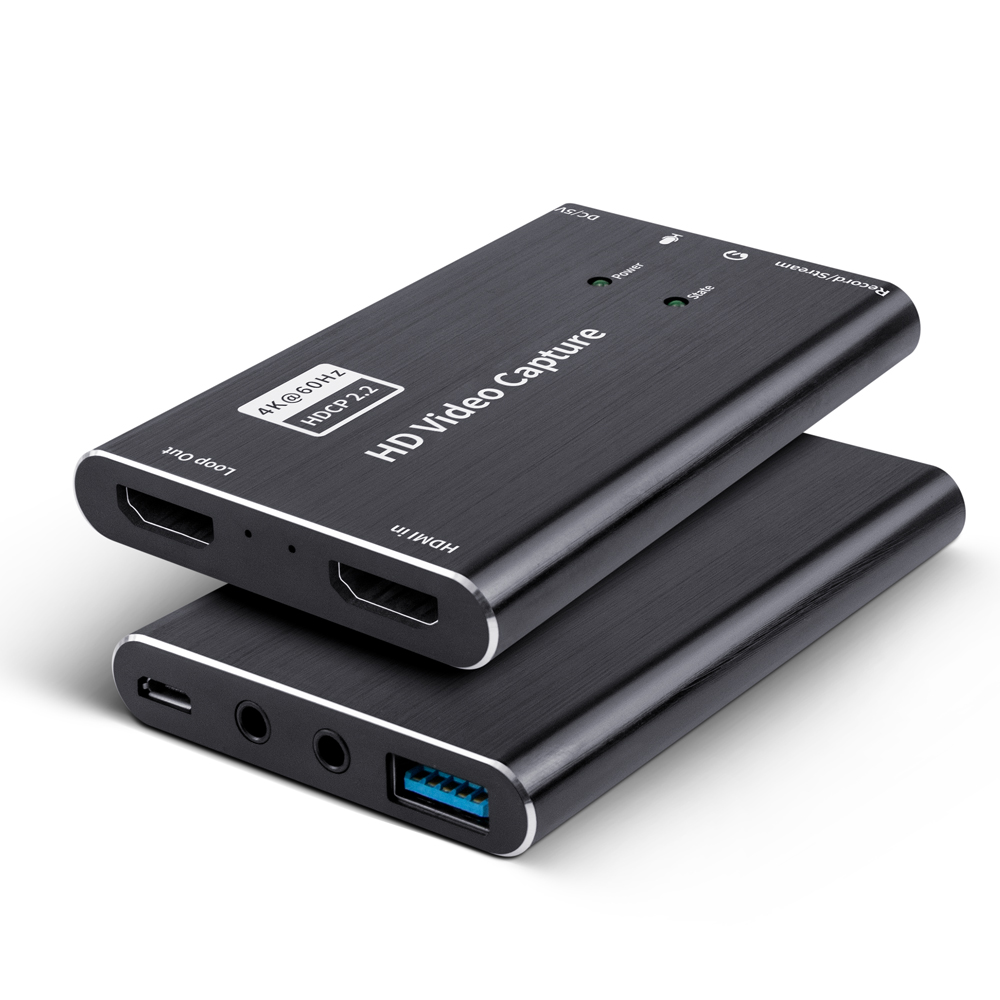 Устройство видеозахвата Doojiey 4k 60fps usb-hdmi, бесплатный микрофон для записи игр, живых трансляций, карта захвата