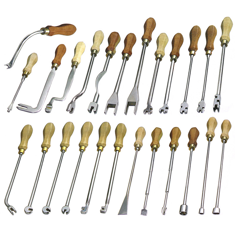Piano Tuning and Strapping Repair Tools Tuning Keyboard Pins Multi-Accent Heads Retainer Curved Wrench