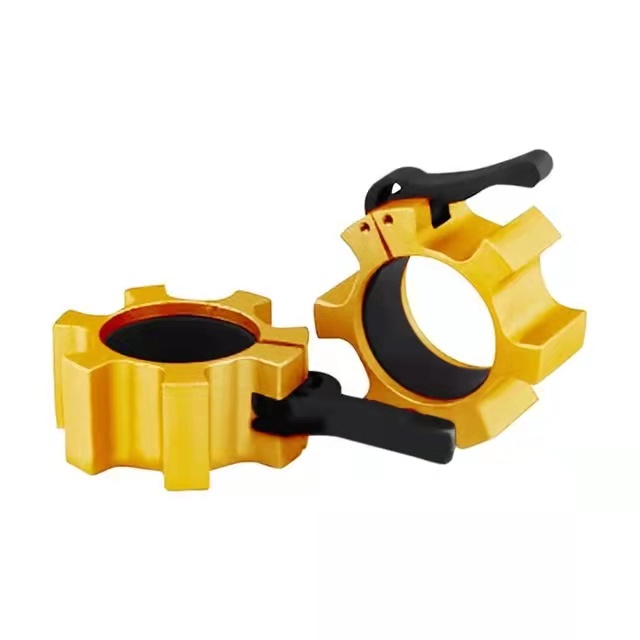1Pair Barbell Clamps Metal Aluminum Quick Release Locking Workout Barbells Collars for Squat Weightlifting Powerlifting