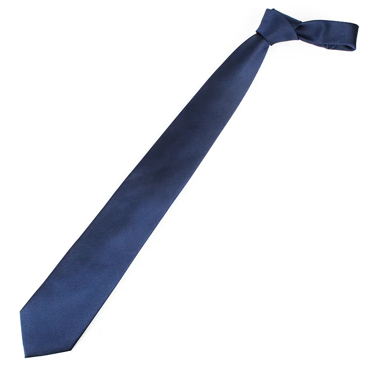 High Quality Navy Blue Corbatas Solid Color Neck Ties Silk Tie
