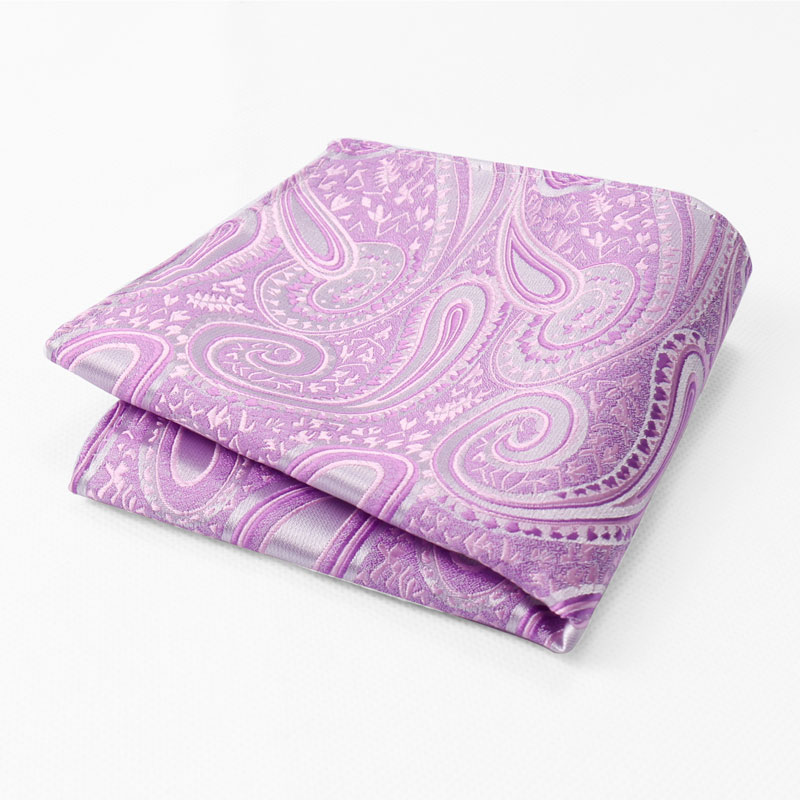 High Quality Men's Fashion Polyester Pocket Square Handkerchief Paisley Decorative Pattern Customizable Custom With Logo