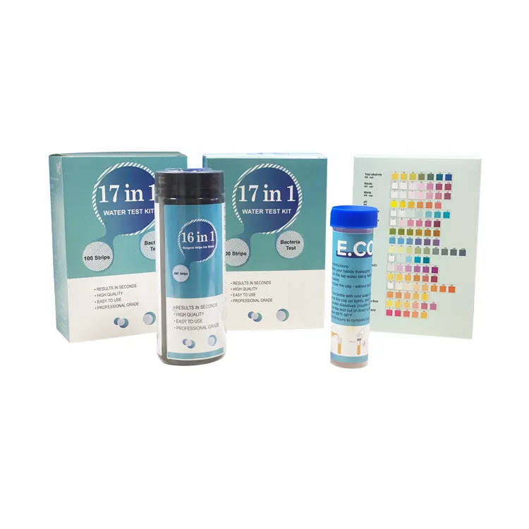 17 in 1 Home Bacteria Drinking Water Quality Hardness Test Strips Kit E.coli bacterial detection