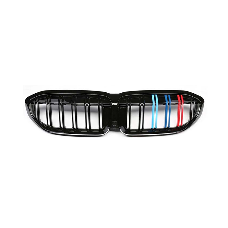 Трехцветная двухлинейная углеродная передняя решетка радиатора для Bmw G20 X3
