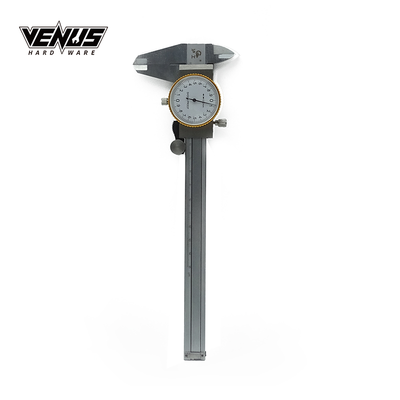 Shockproof 0.02MM Dial Vernier Calipers With White Face Measuring Instrument Tool