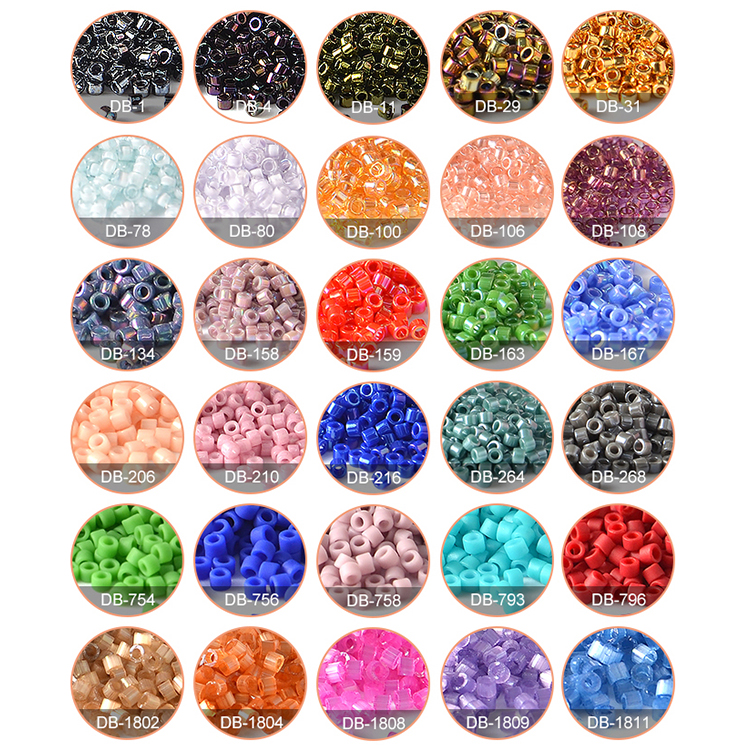 Factory stock wholesale Japan Miyuki galvanized stained glass provides a variety of color options 11/0 Delica seed beads