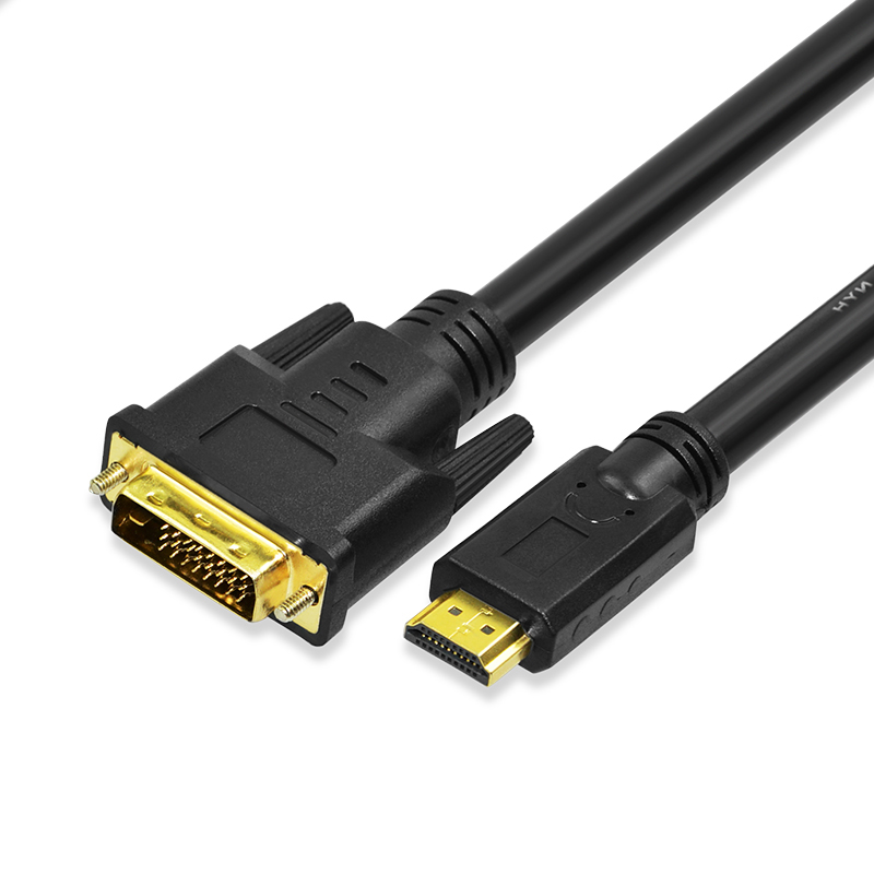 LF OEM/ODM высокое качество Чистый медный HDMI к DVI 1080P 2K позолоченный проектор для ноутбука удлинительная линия штекер-штекер